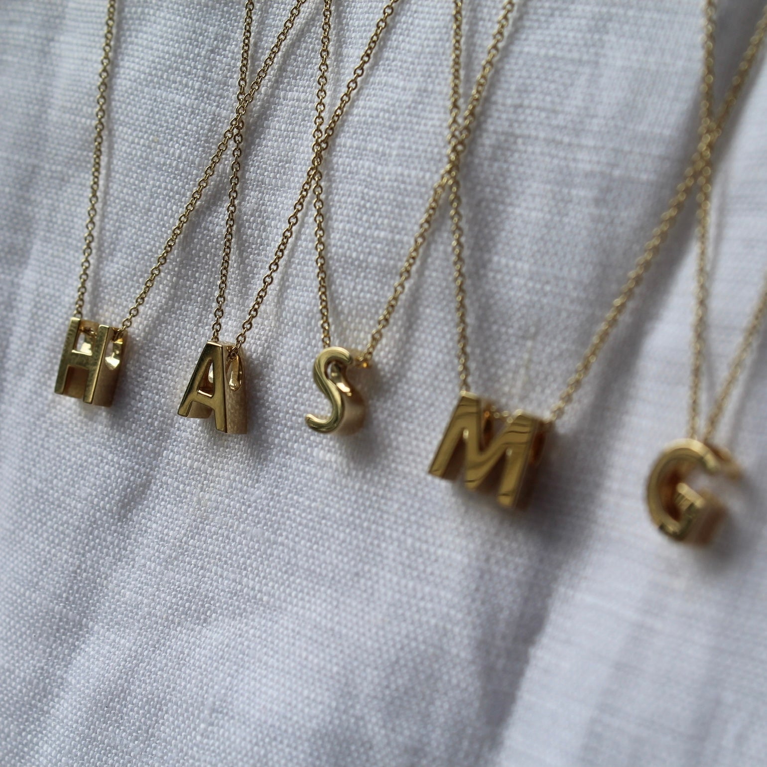 Chunky Single Letter Necklace